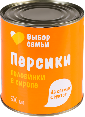 

Персики Выбор Семьи половинки в сиропе 850 мл