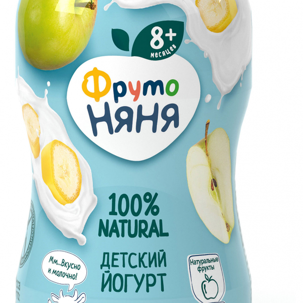 Йогурт детский Фрутоняня питьевой яблоко-банан, с 8 месяцев, 2.5%