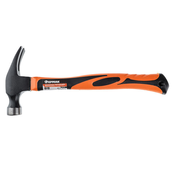 Ермак молоток-гвоздодёр 335мм, обрезиненная рукоятка 500гр