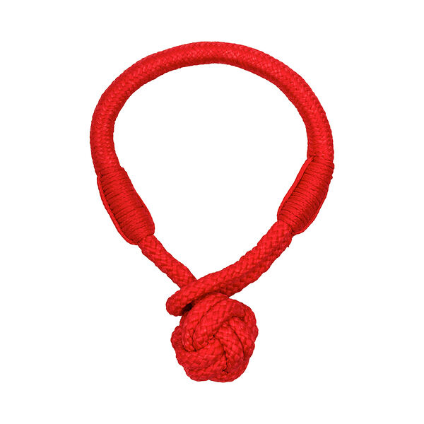 Playology Tough Tug Knot жевательный канат с ароматом говядины Красный