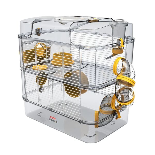 Клетка для грызунов Zolux Rody 3 Duo 41x27x40.5 см ярко-желтая