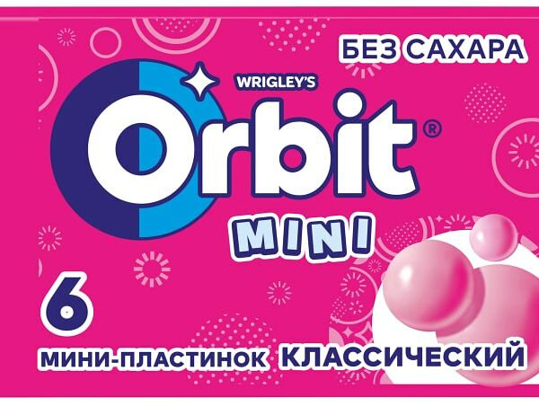 Жевательная резинка Orbit Классический без сахара 10.2г