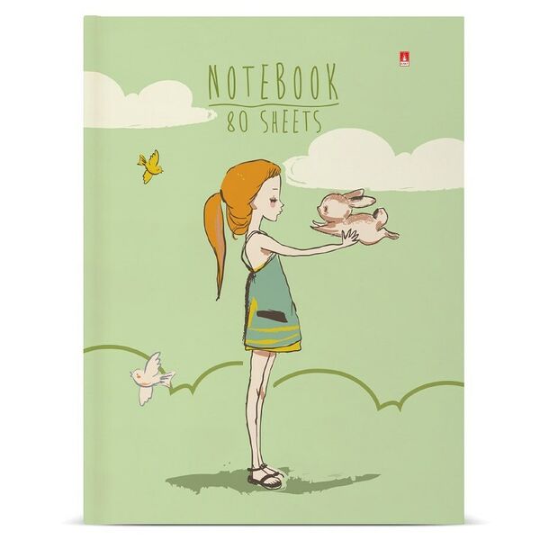 Блокнот-престиж Альт Girl and Rabbit А6, 80 листов