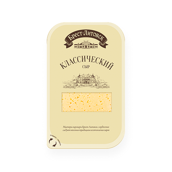 Сыр Брест-Литовск классический нарезка 45% 150 г