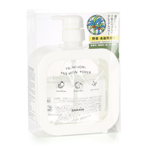 Средство для мытья посуды Yashinomi Premium Power пластиковый флакон с дозатором Saraya Co Ltd