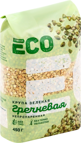 

Крупа гречневая ЛЕНТА ECO зеленая