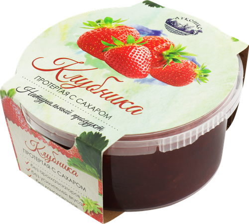 

Клубника Лукошко протертая с сахаром 200 г