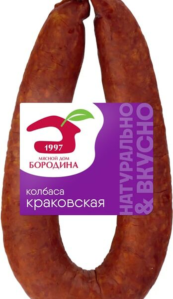 Колбаса Мясной дом Бородина Краковская полукопченая 400г