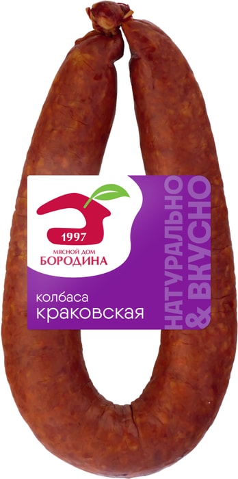 

Колбаса полукопчёная Мясной дом Бородина Краковская, 400 г
