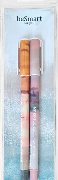 Набор ручек Be Smart View серо-зеленый и серфер шариковые 0.5мм синий 2шт