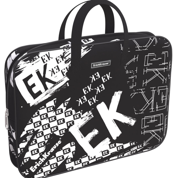 Папка текстильная на молнии ErichKrause с ручками Cosmonaut, A4+