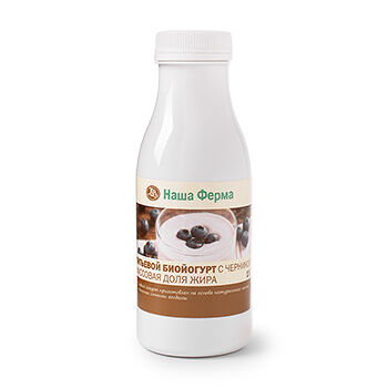 Биойогурт питьевой 1% «Черника», «Наша Ферма», Тверская область, БЗМЖ