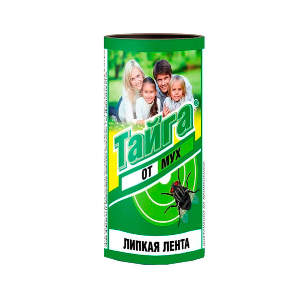 Липкая лента от мух Тайга 100г