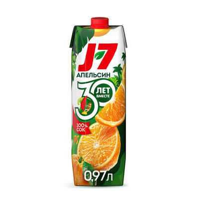 Сок J7 100% апельсиновый с мякотью