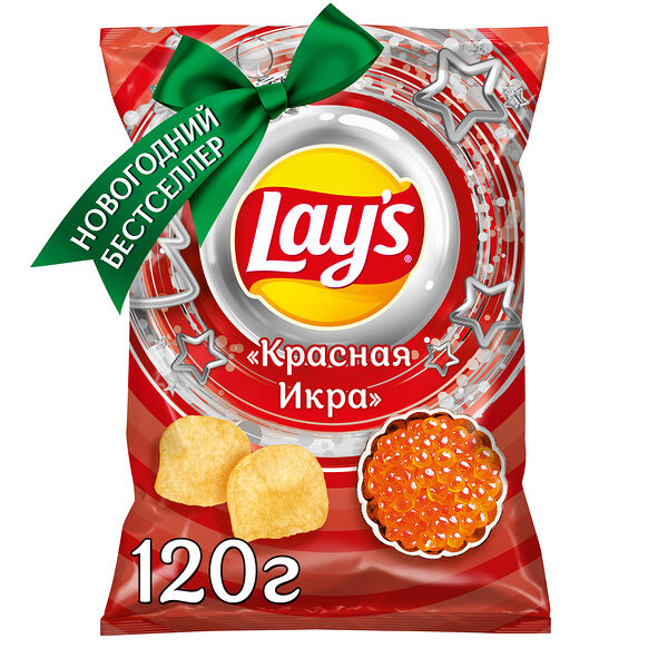 Картофельные чипсы Lay's со вкусом Красной икры, 120 г