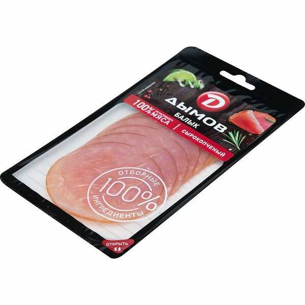 Балык сырокопчёный Дымов, нарезка 70г