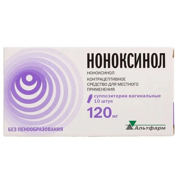 Ноноксинол суппозитории вагинальные 120 мг 10 шт 