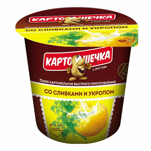 Картофельное пюре сливки-укроп Картошечка т/с 38 г