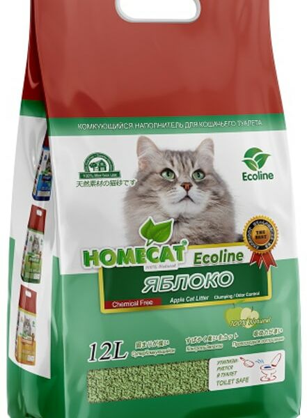 Наполнитель для кошачьего туалета Homecat Ecoline Яблоко 12л