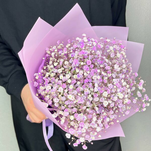 Букет Gentle из лавандовой гипсофилы