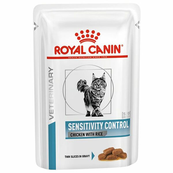 Корм для кошек ROYAL CANIN Vet Diet Sensitivity Control при пищевой аллергии цыплёнок, рис пауч