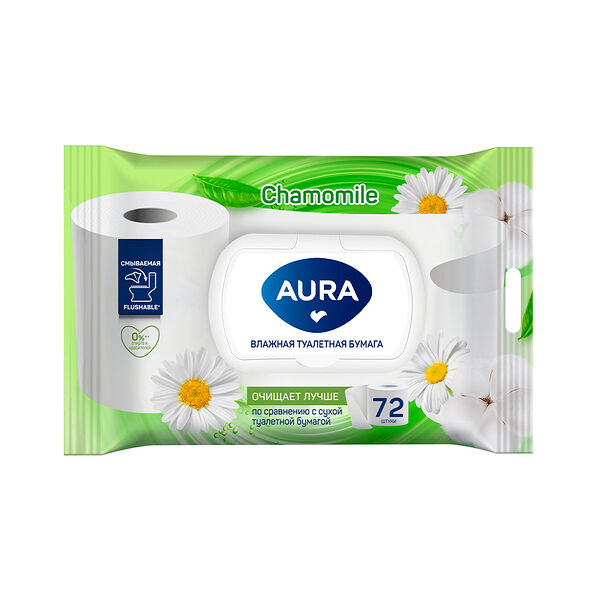 Туалетная бумага влажная 42шт AURA