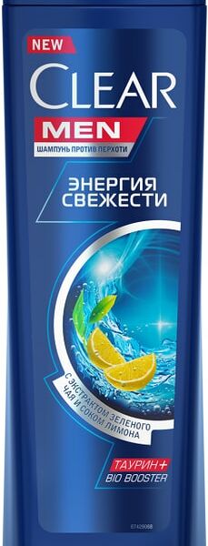 Шампунь для волос Клиар против перхоти Энергия свежести с экстрактом зеленого чая и соком лимона 400мл