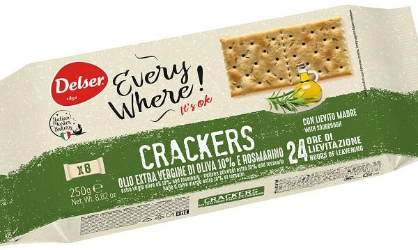 Крекеры Delser с оливковым маслом и розмарином 250г