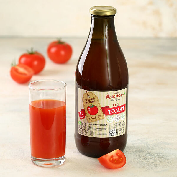 Сок томатный с мякотью прямого отжима МясновЪ Буфет