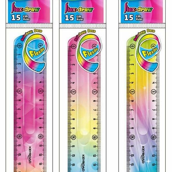 Линейка Keyroad Flexible Rainbow 15 см 1шт в ассортименте
