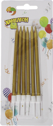 

Свеча для торта Хамелеон золото серебро цвета в ассортименте