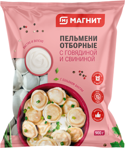 Пельмени Магнит Отборные говядина-свинина 900 г