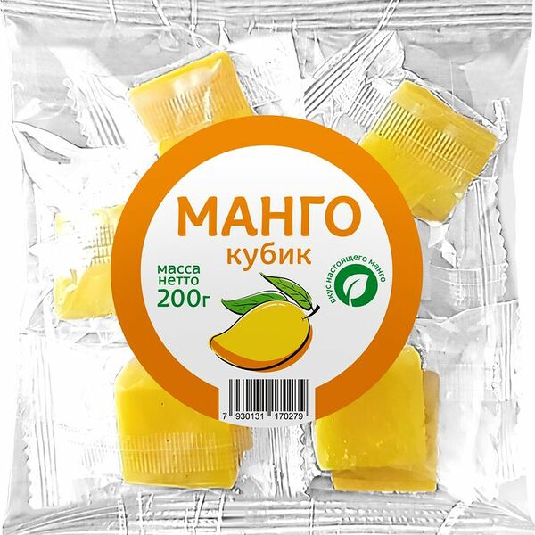 Конфета жевательная со вкусом Манго 200г