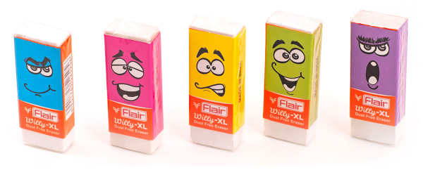 Ластик Flair Willy, 1 шт в ассортименте, 22г