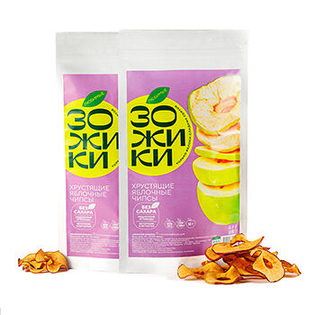 Чипсы яблочные Любимые Зожики хрустящие