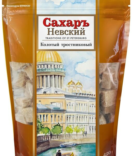 Сахар Невский сахар тростниковый 420г