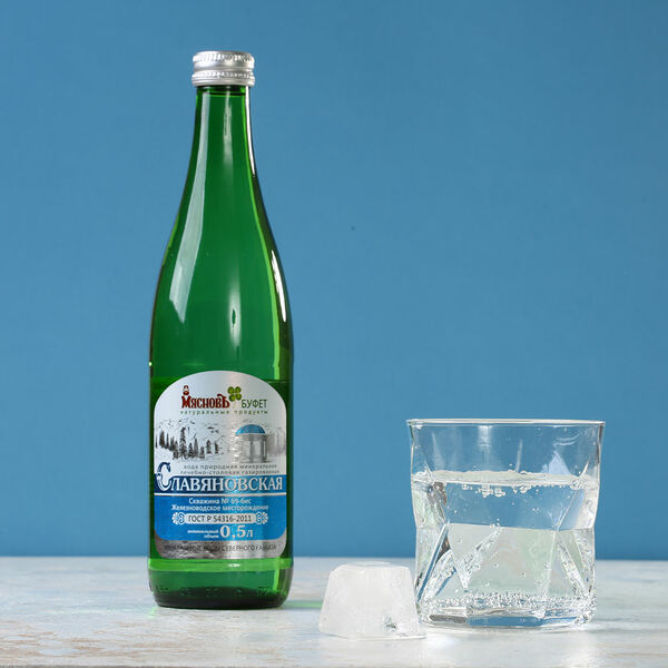 Вода минеральная лечебно-столовая Славяновская МясновЪ Буфет от КуулКлевер, 0.5 л