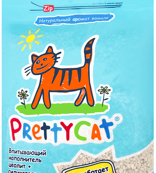 Наполнитель силикагелевый для туалета домашних животных PrettyCat, впитывающий ваниль