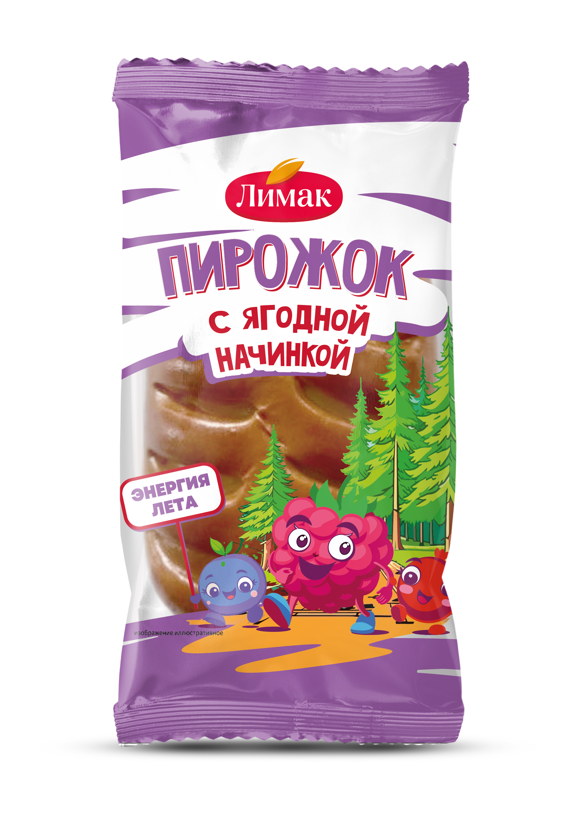 

Пирожок Лимак с ягодной начинкой 70 г