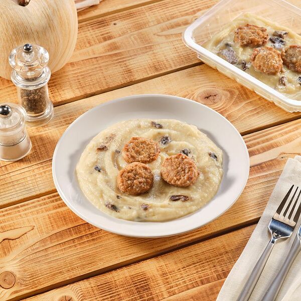 Фрикадельки Рестория Шеф в грибном соусе с картофельным пюре 250г