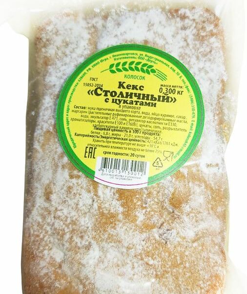 Кекс Колосок Столичный 300г