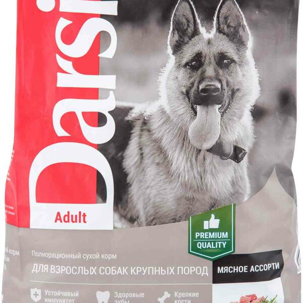 Сухой корм для собак Darsi крупных пород Adult Мясное ассорти