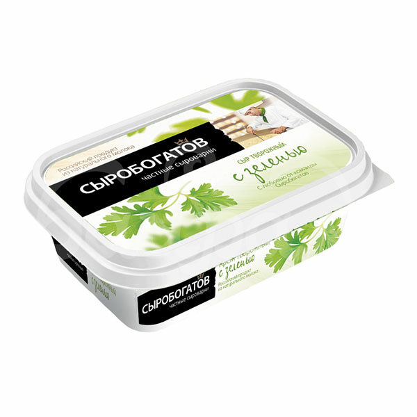Сыр творожный Сыробогатов 55% 140гр Зелень пл/ст