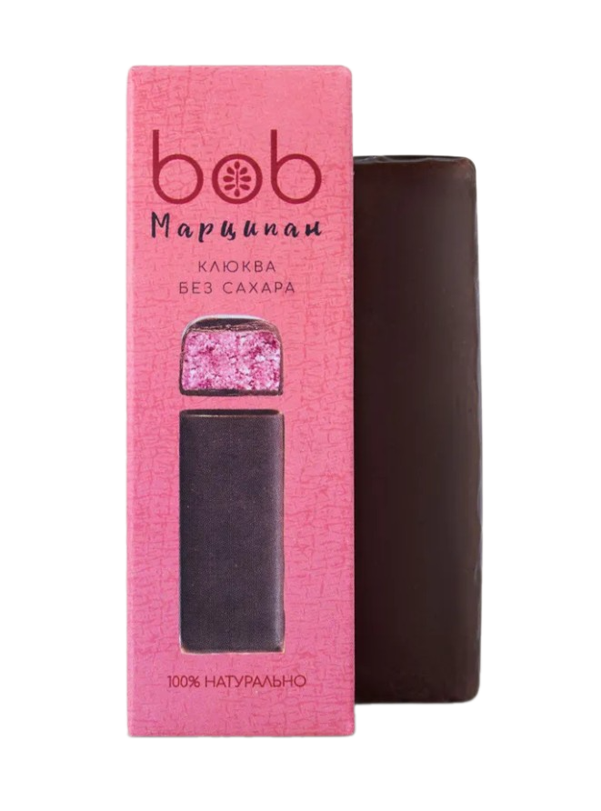 

Шоколадно-ореховый батончик BOB Марципан Клюква (без сахара)