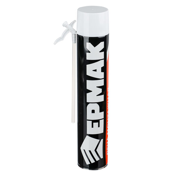 Пена монтажная Ермак 750 мл всесезонная трубка, выход пены до 20 л.
