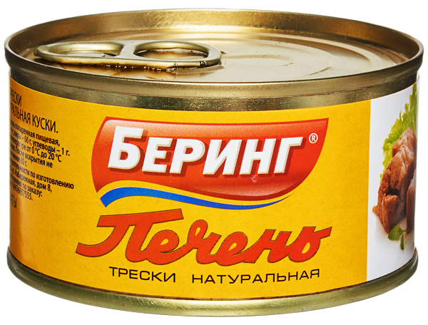 Печень трески Беринг натуральная, 120 г
