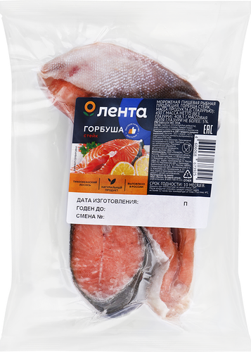 Горбуша Лента замороженная стейк 430 г