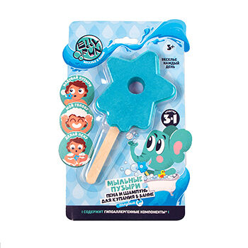 Мыльные пузыри Elly Fun 3в1 цвет голубой, Россия