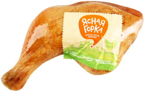 

Окорочок копчено-вареный цыпленка-бройлера Ясная горка, вес до 1,1кг