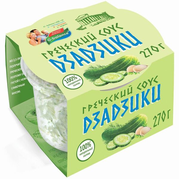 Соус Дзадзики G-balance 6-8%, 270г